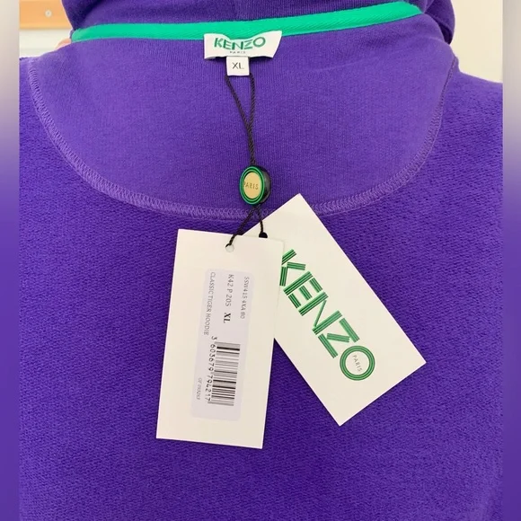Kenzo Men’s Purple Tiger Hoodie - Picture 6 of 6